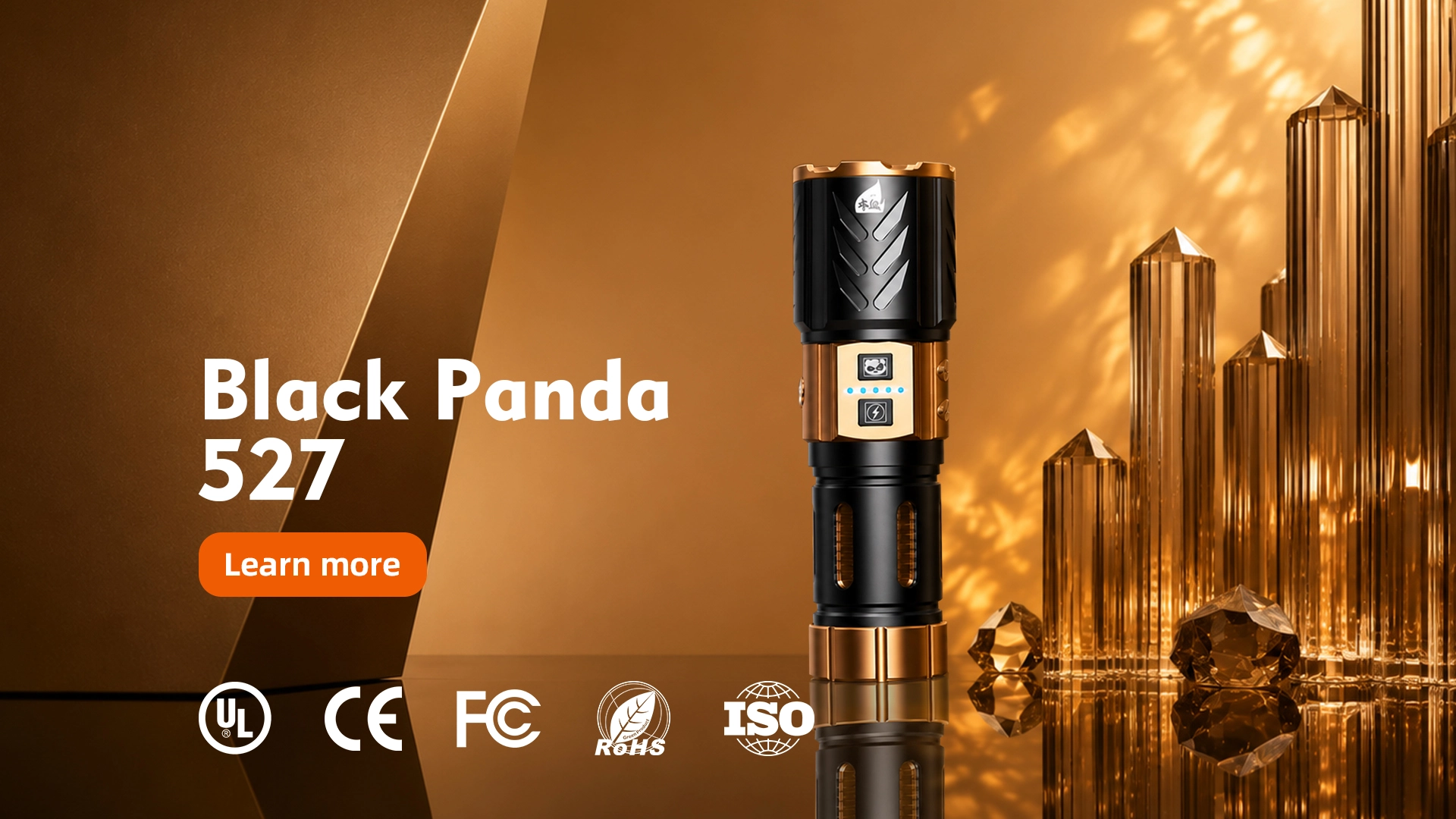 Black panda high power led flashlight 527 XINYIN flashlight manufacturer tactical LED flashlight