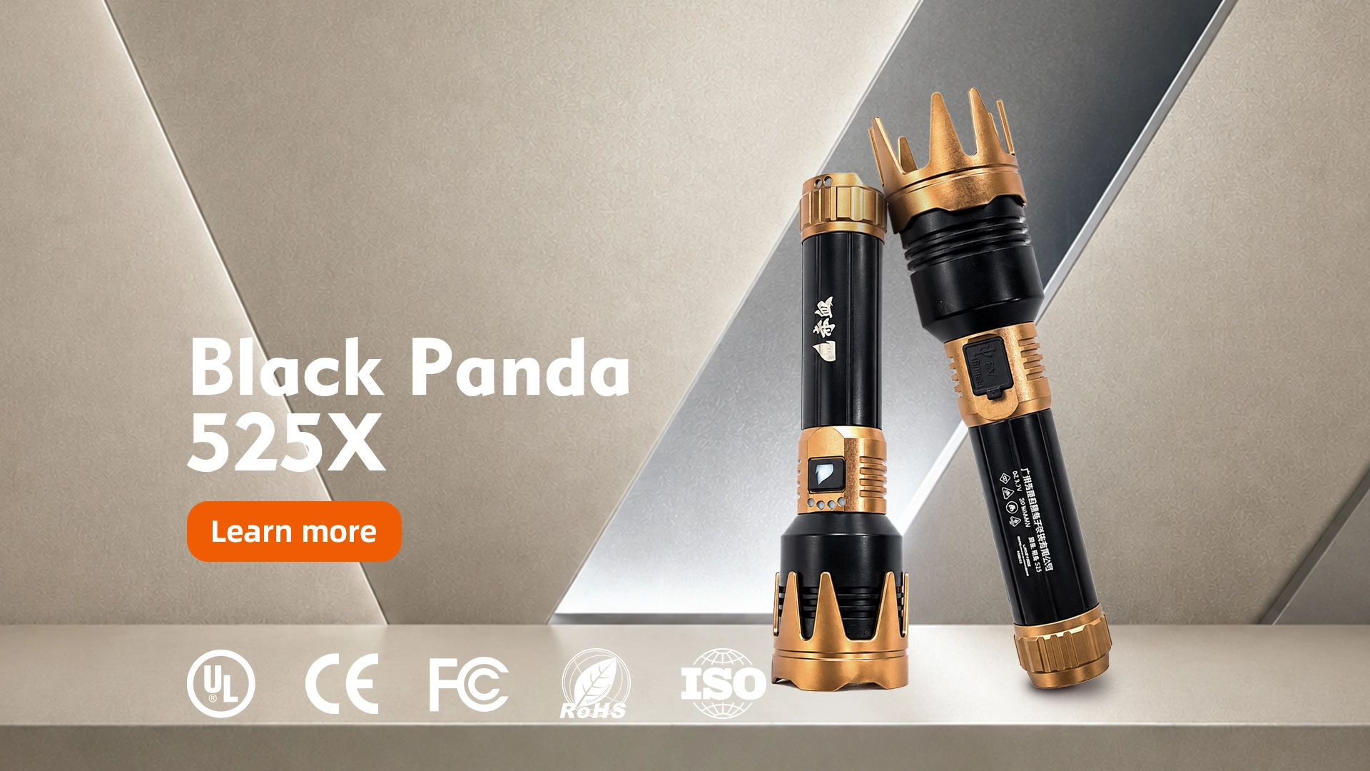 Black panda tactical flashlight 525X XINYIN flashlight manufacturer tactical LED flashlight