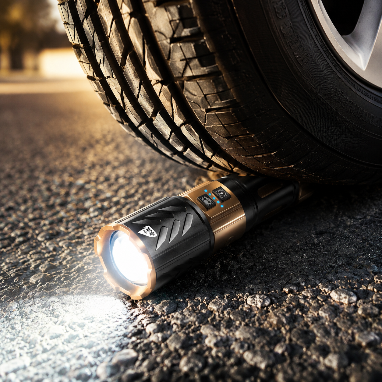 black-panda-527-led-flashlight-Compression-test