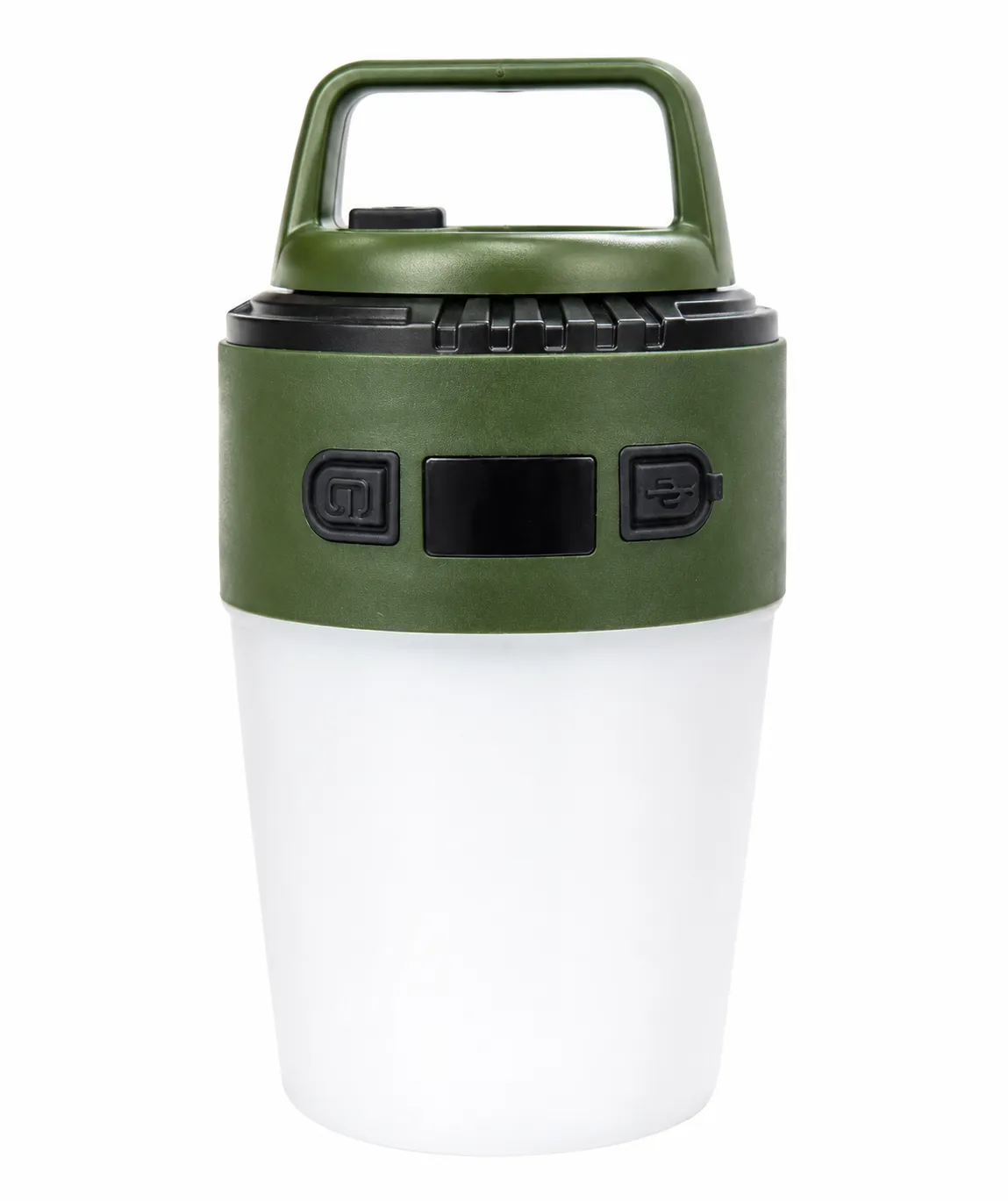 rechargeable LED camping lantern with smart digital display screen