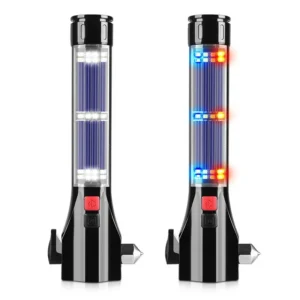 side light modes on solar rechargeable emergency flashlight Black Panda T01